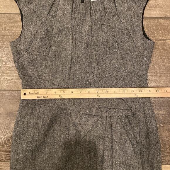 Karen Millen Boat Neck Sleeveless Mini Dress Pepper Grey Size 10 - Picture 9 of 12